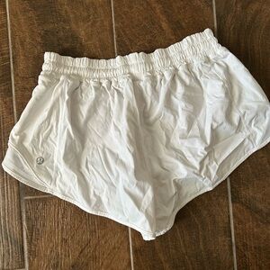 Lululemon Cream and White Athletic Shorts